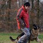 Silke mit Gangster beim Training
